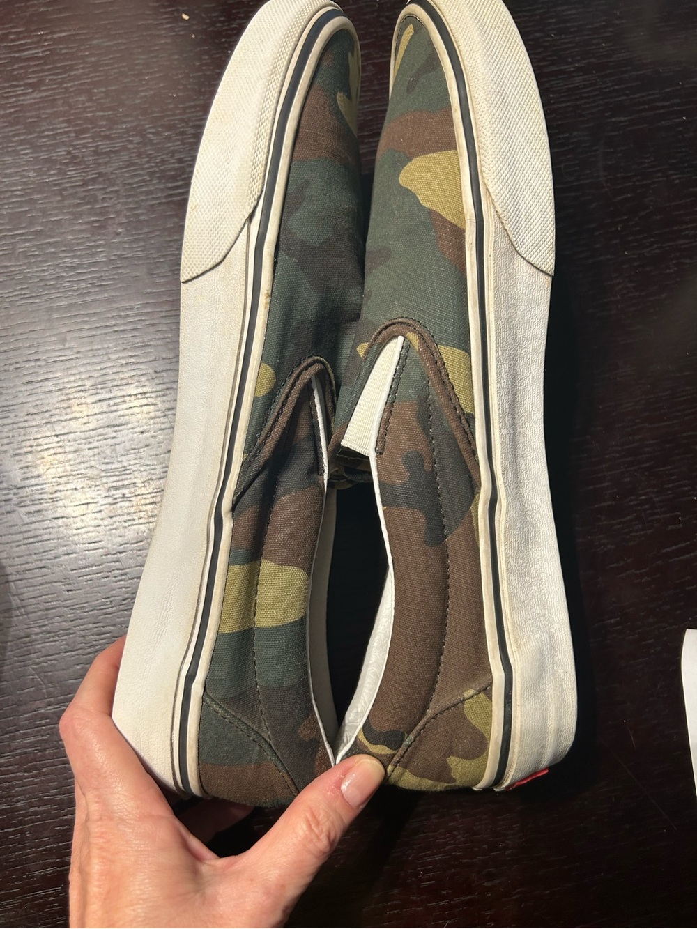 Men’s Vans Classic Slip-Ons in Camouflage - Picture 6 of 9
